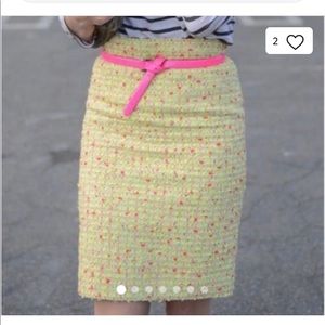 J.Crew Neon Tweed No. 2 Pencil Skirt : 0